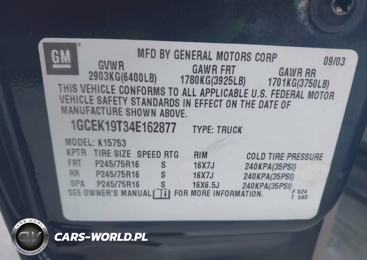 2004 Chevrolet Silverado 1500 Lt VIN:1GCEK19T34E162877 - 9