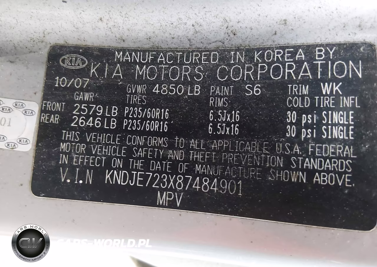 2008 Kia Sportage Lx V6 VIN:KNDJE723X87484901 - 9