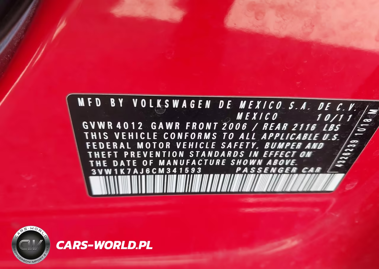 2012 Volkswagen Jetta 2.0L S VIN:3VW1K7AJ6CM341593 - 9