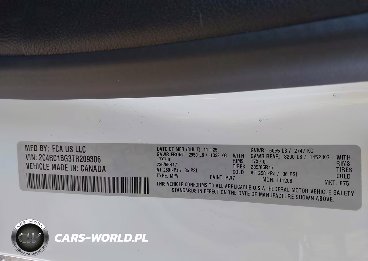 2026 Chrysler Pacifica Select VIN:2C4RC1BG3TR209306 - 9
