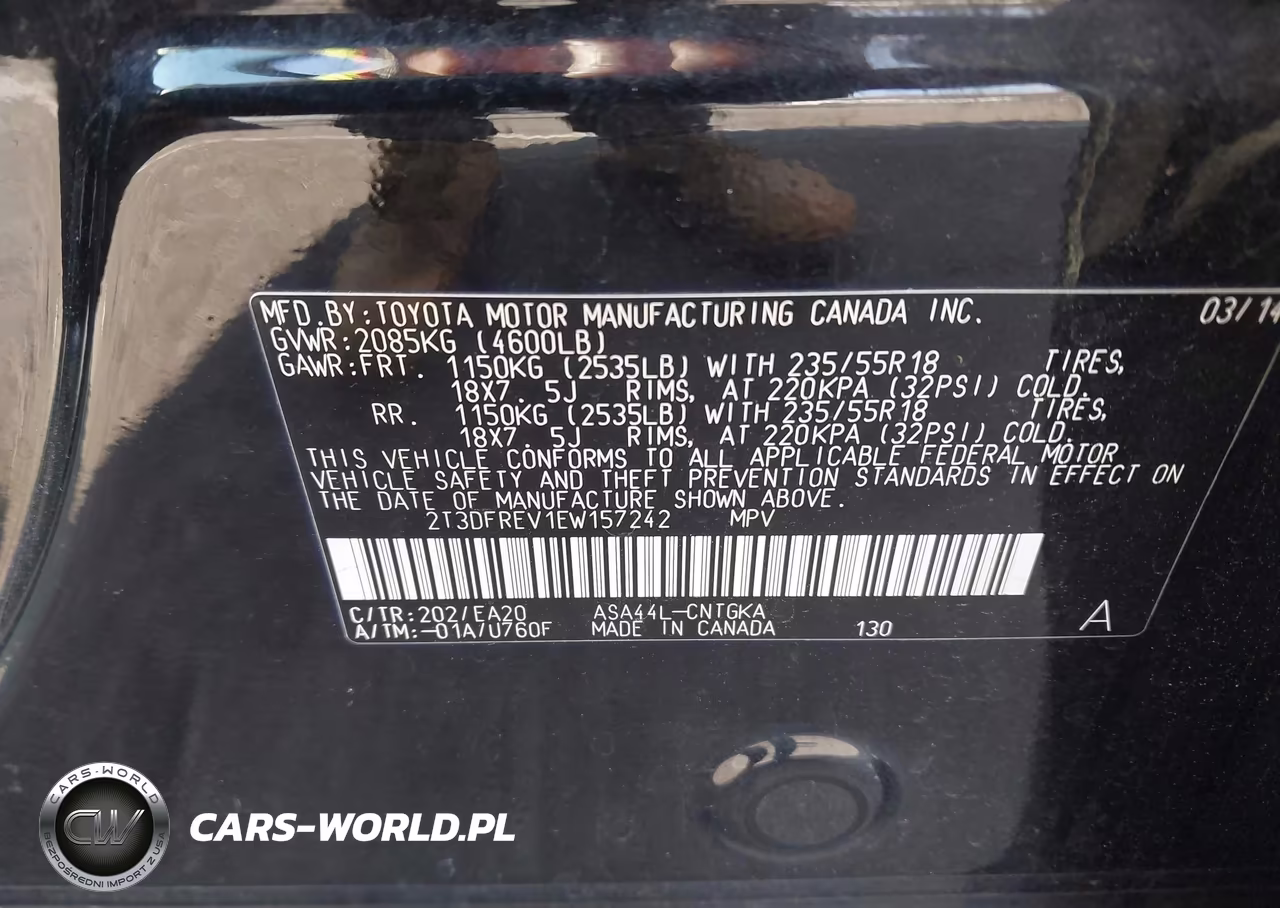 2014 Toyota Rav4 Limited VIN:2T3DFREV1EW157242 - 9