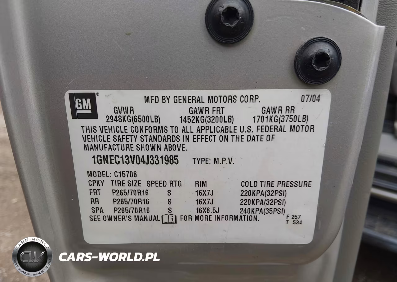 2004 Chevrolet Tahoe Ls VIN:1GNEC13V04J331985 - 9