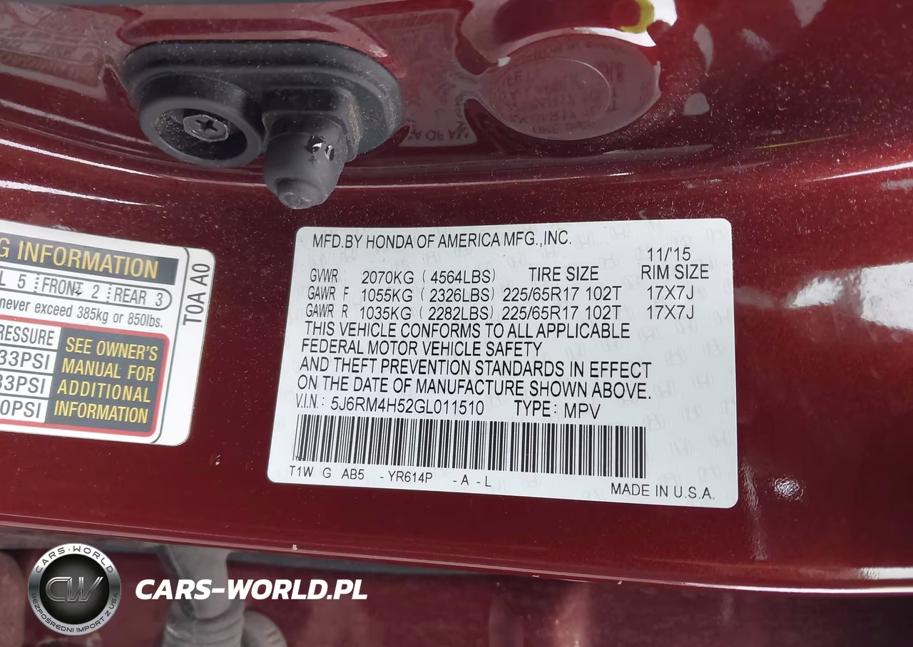 2016 Honda Cr-V Ex VIN:5J6RM4H52GL011510 - 9