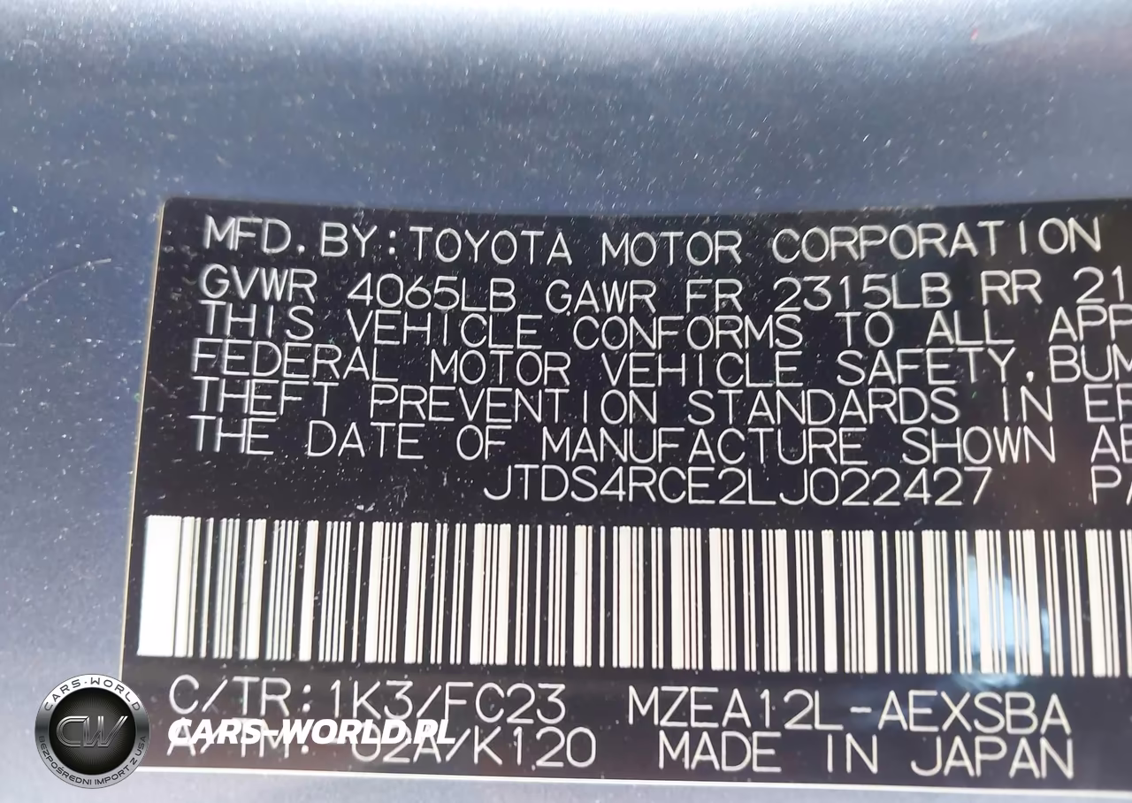 2020 Toyota Corolla Se VIN:JTDS4RCE2LJ022427 - 9