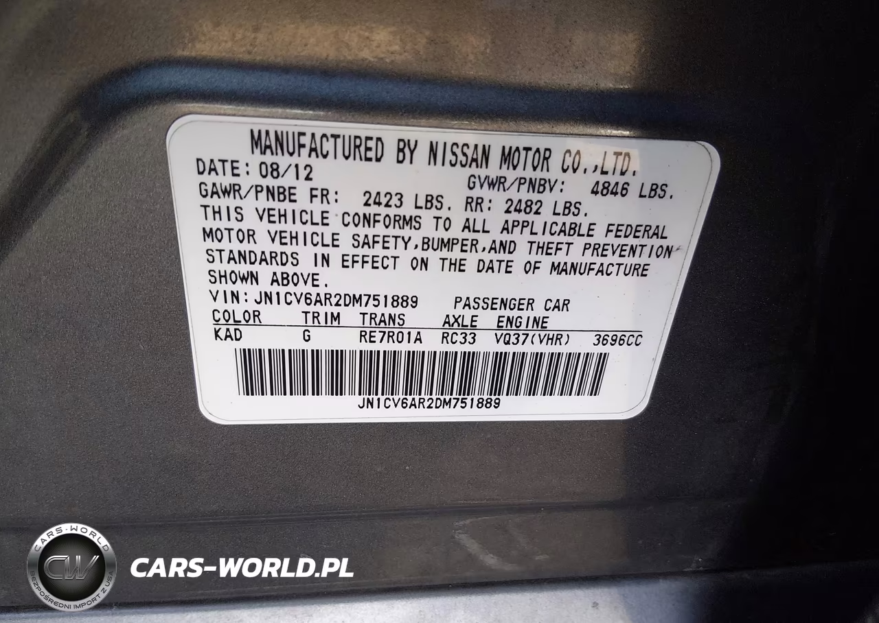 2013 Infiniti G37X VIN:JN1CV6AR2DM751889 - 9