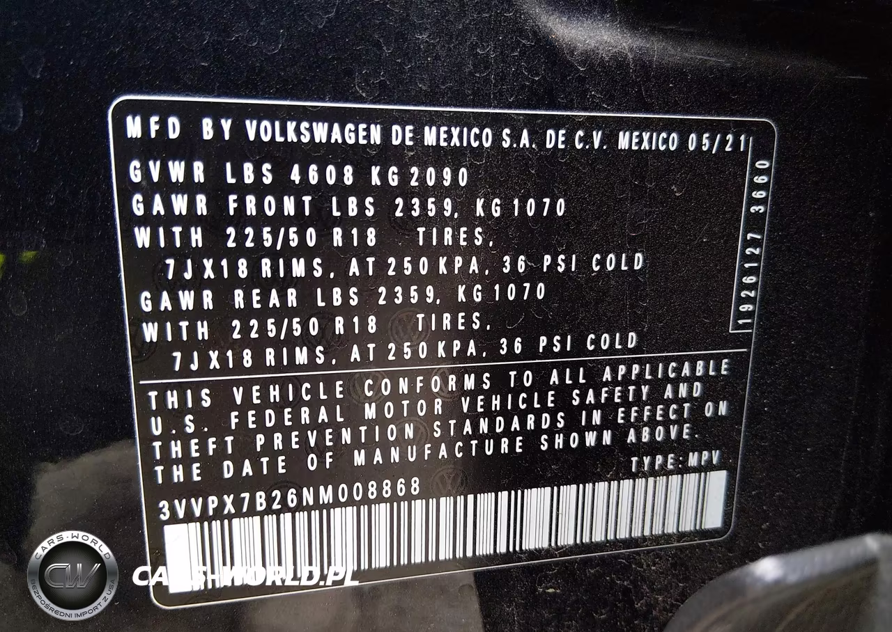 2022 Volkswagen Taos 1.5T Se VIN:3VVPX7B26NM008868 - 9