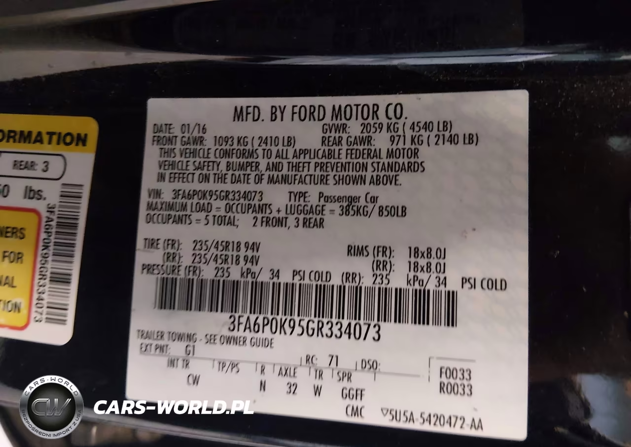 2016 Ford Fusion Titanium VIN:3FA6P0K95GR334073 - 9