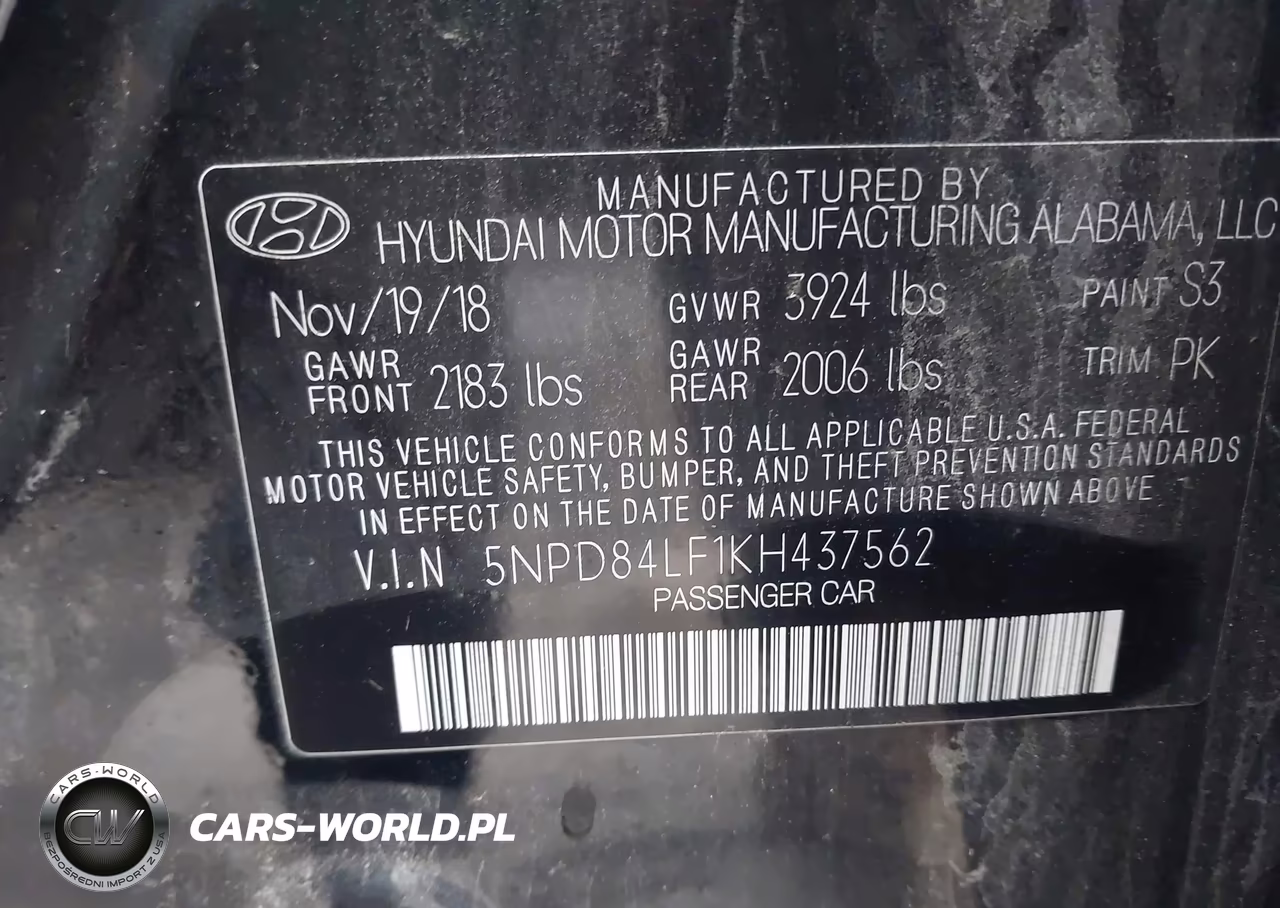 2019 Hyundai Elantra Sel VIN:5NPD84LF1KH437562 - 9