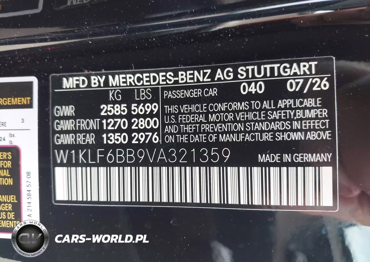 2027 Mercedes-Benz E 450 VIN:W1KLF6BB9VA321359 - 9
