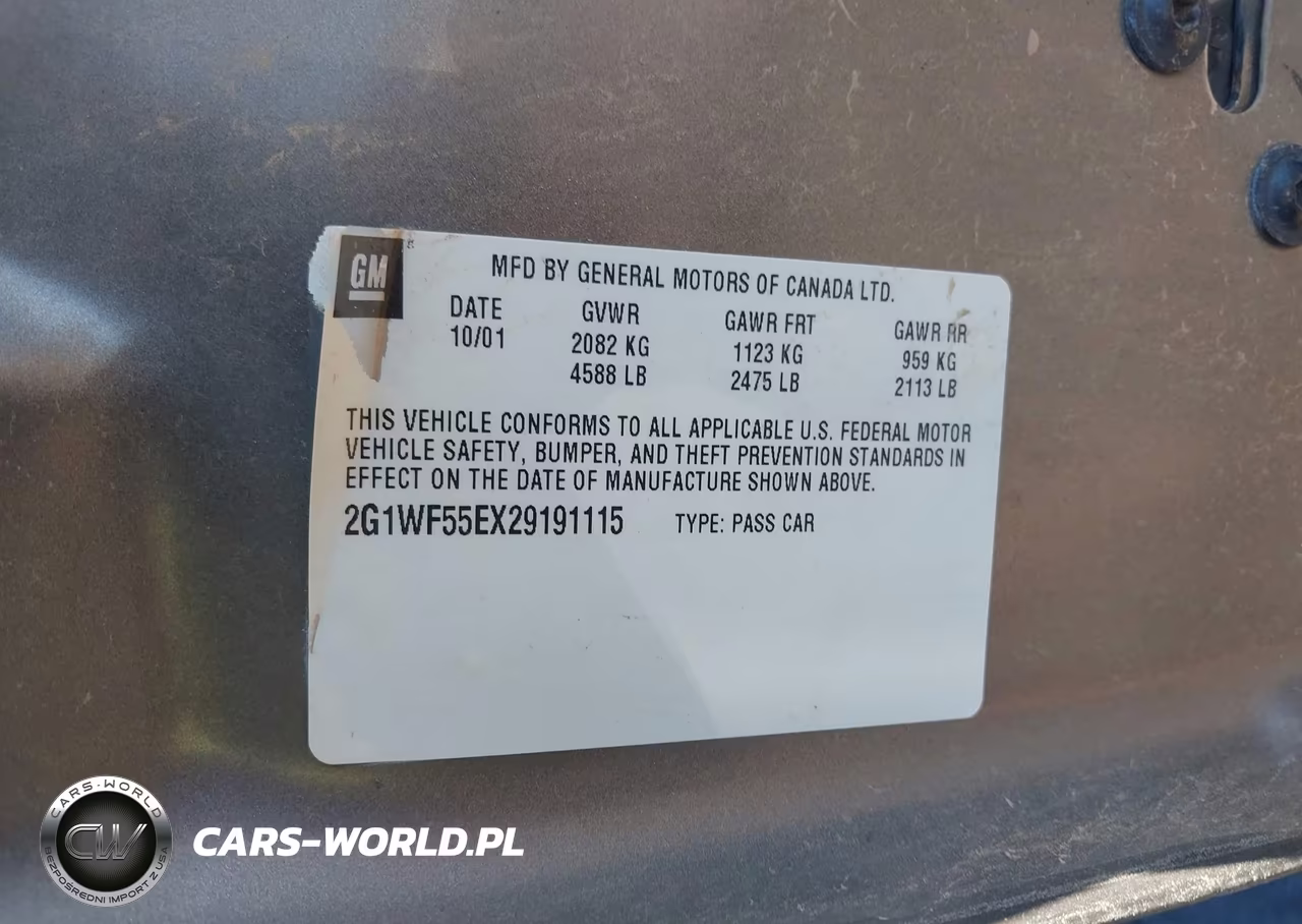 2002 Chevrolet Impala VIN:2G1WF55EX29191115 - 9