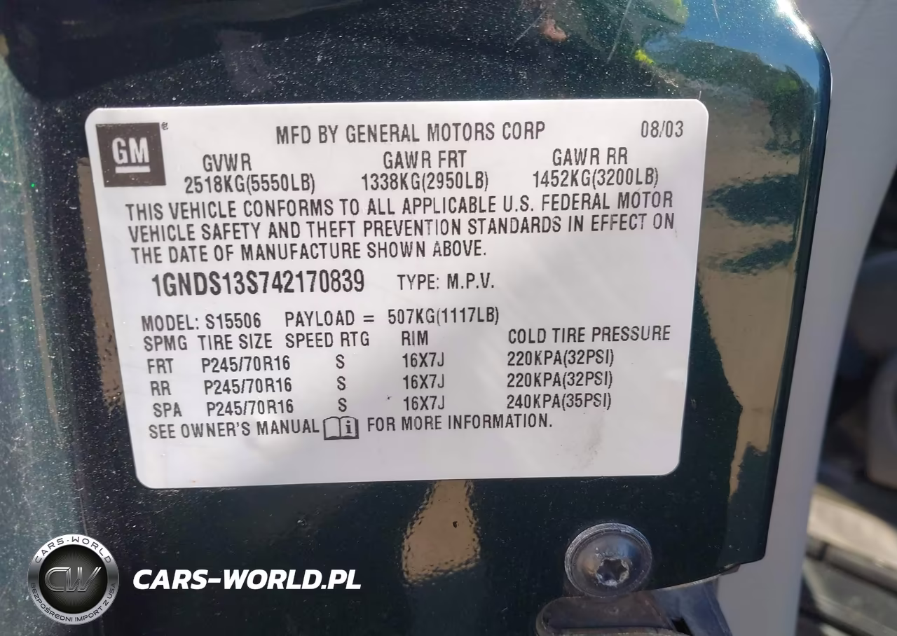 2004 Chevrolet Trailblazer Ls VIN:1GNDS13S742170839 - 9