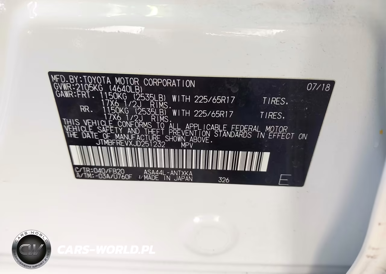 2018 Toyota Rav4 Le VIN:JTMBFREVXJD251232 - 9