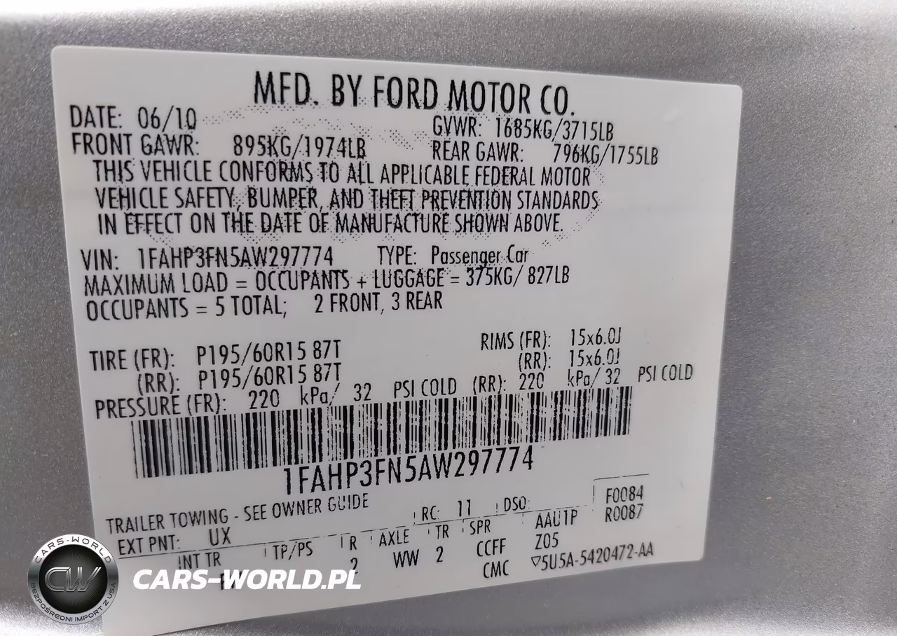 2010 Ford Focus Se VIN:1FAHP3FN5AW297774 - 9