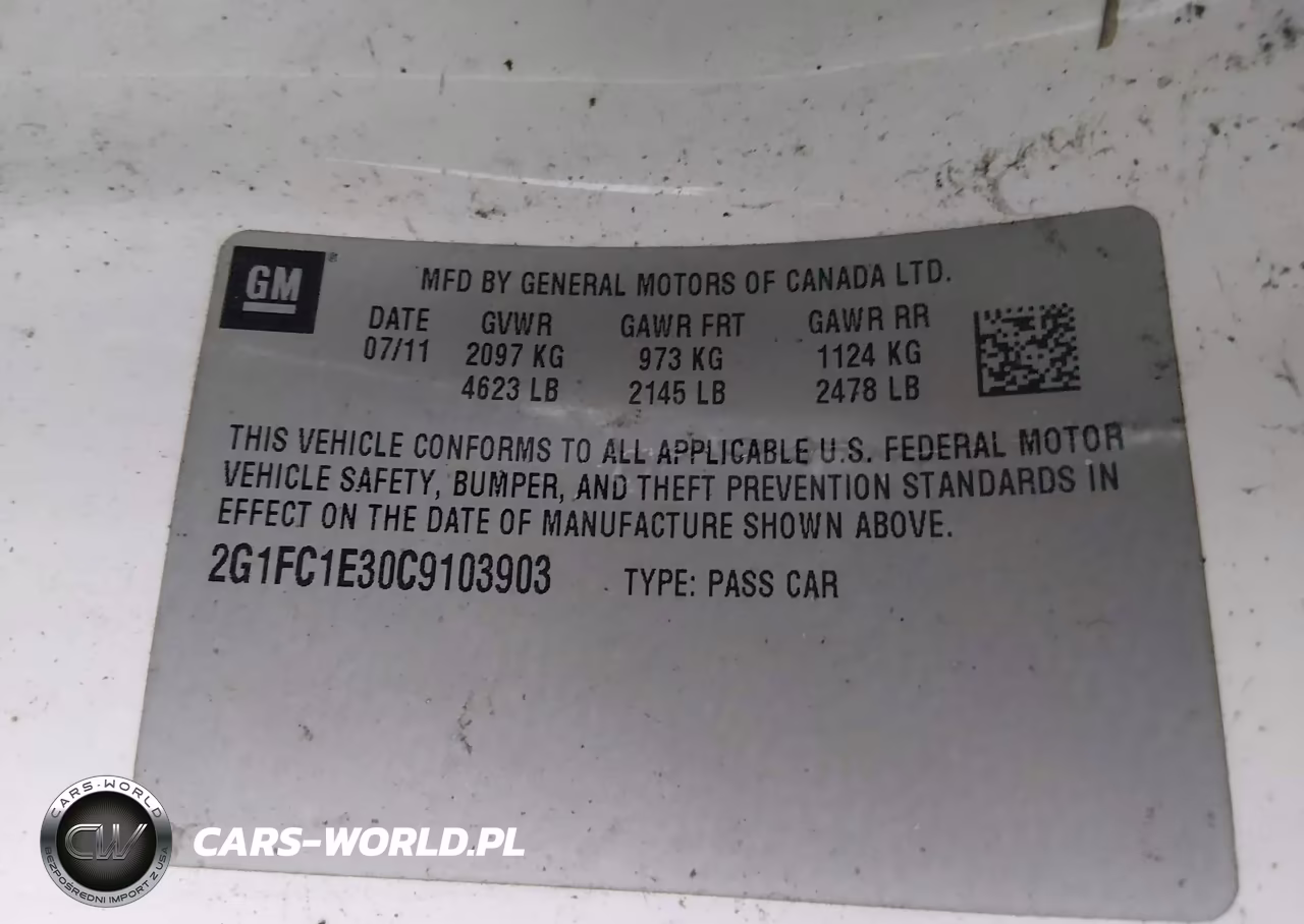 2012 Chevrolet Camaro 2Lt VIN:2G1FC1E30C9103903 - 9