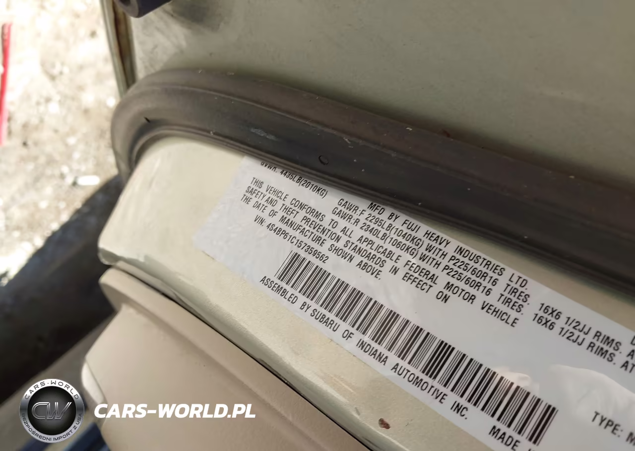 2005 Subaru Outback 2.5I VIN:4S4BP61C157359562 - 9