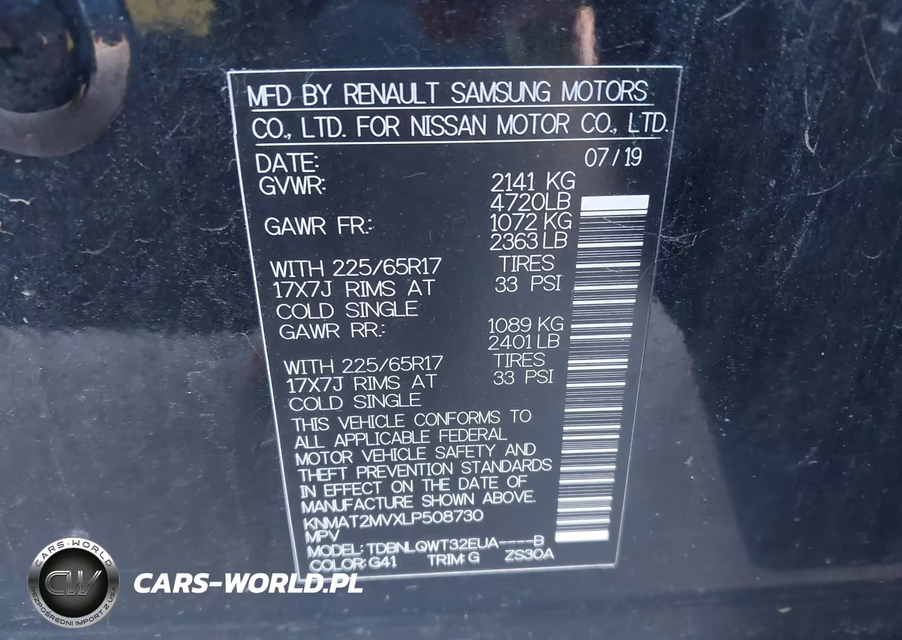2020 Nissan Rogue Sv Intelligent Awd VIN:KNMAT2MVXLP508730 - 9