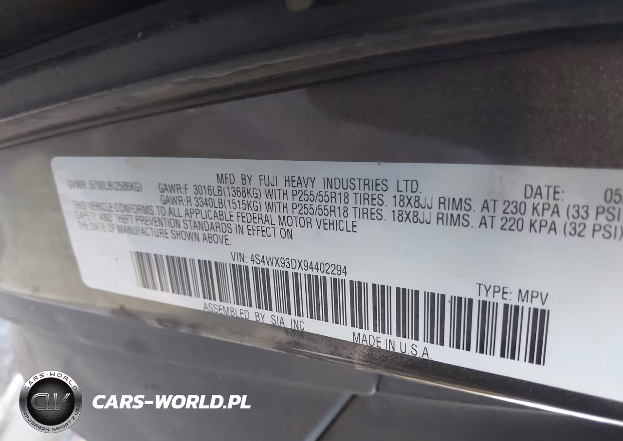 2009 Subaru Tribeca Limited 5-Passenger VIN:4S4WX93DX94402294 - 9