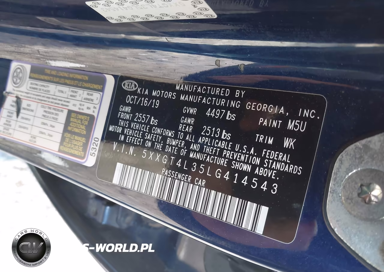 2020 Kia Optima S VIN:5XXGT4L35LG414543 - 9