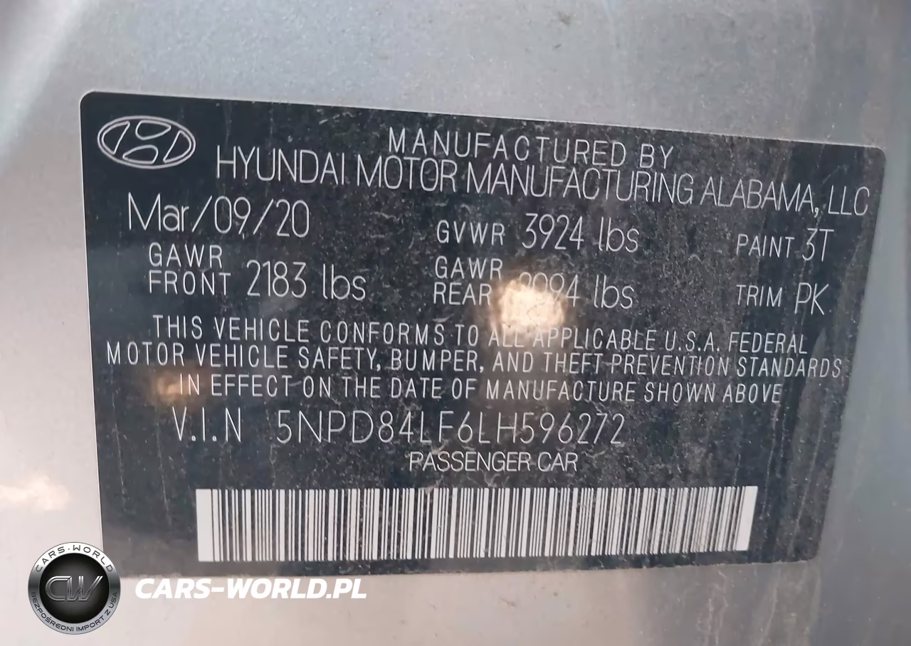 2020 Hyundai Elantra Sel VIN:5NPD84LF6LH596272 - 9