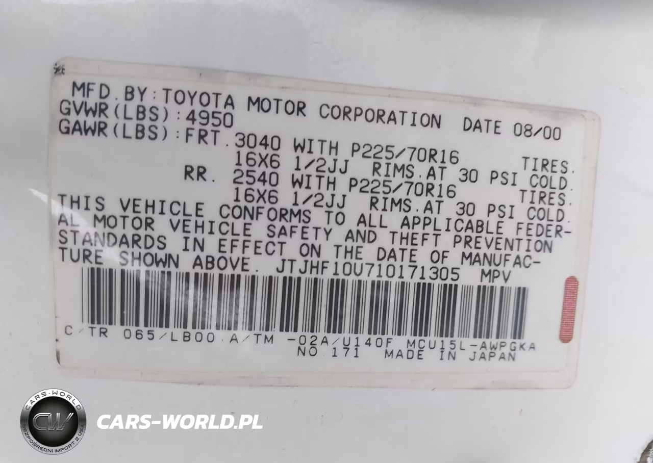 2001 Lexus Rx 300 VIN:JTJHF10U710171305 - 9