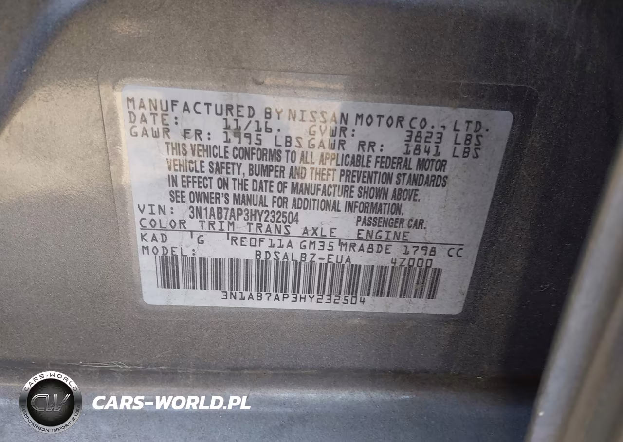 2017 Nissan Sentra S VIN:3N1AB7AP3HY232504 - 9