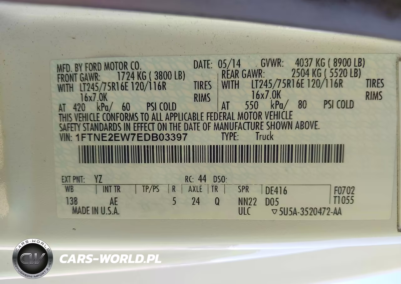 2014 Ford E-250 Commercial VIN:1FTNE2EW7EDB03397 - 9