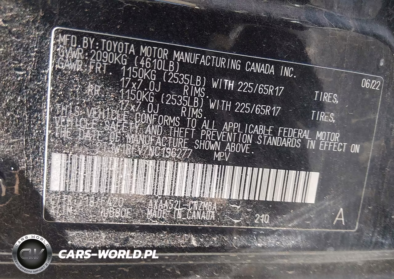 2022 Toyota Rav4 Xle VIN:2T3W1RFV7NC196277 - 9