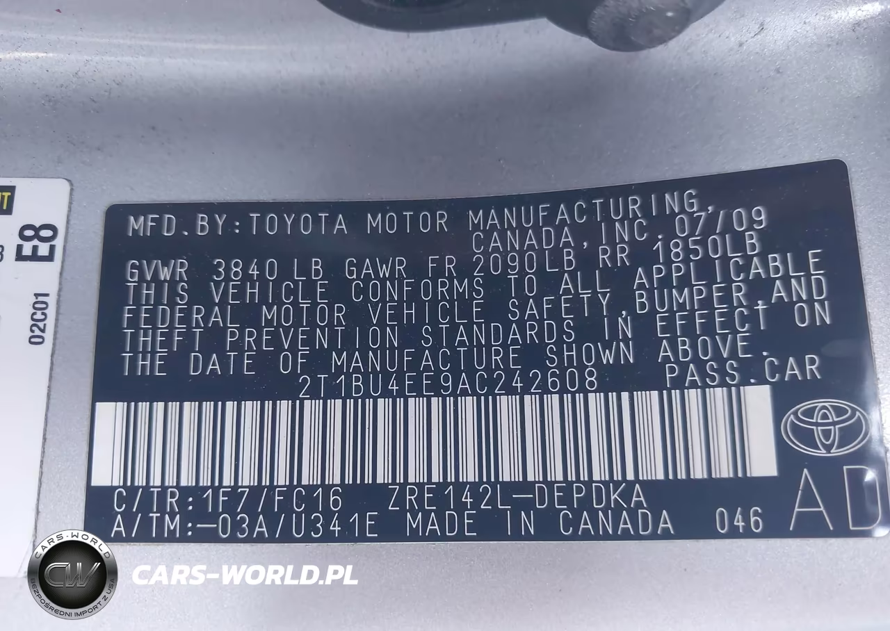 2010 Toyota Corolla Le VIN:2T1BU4EE9AC242608 - 9