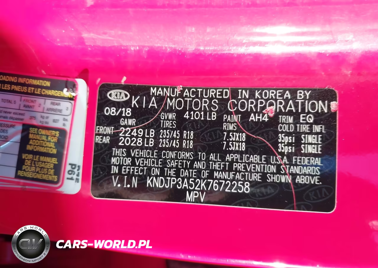 2019 Kia Soul + VIN:KNDJP3A52K7672258 - 9