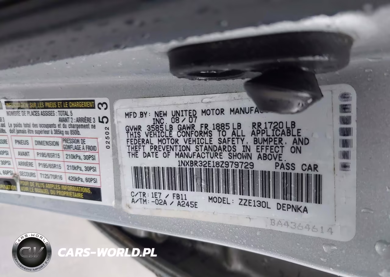 2008 Toyota Corolla Le VIN:1NXBR32E18Z979729 - 9