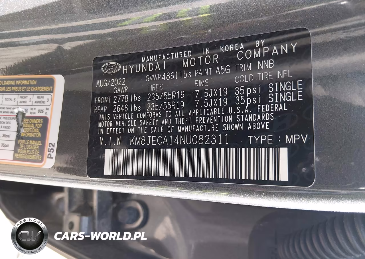 2022 Hyundai Tucson Hybrid Limited VIN:KM8JECA14NU082311 - 9