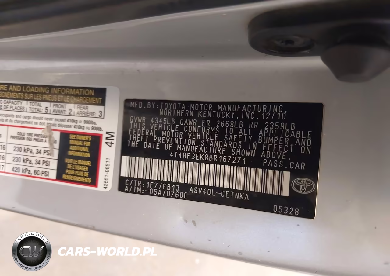 2011 Toyota Camry Le VIN:4T4BF3EK8BR167271 - 9