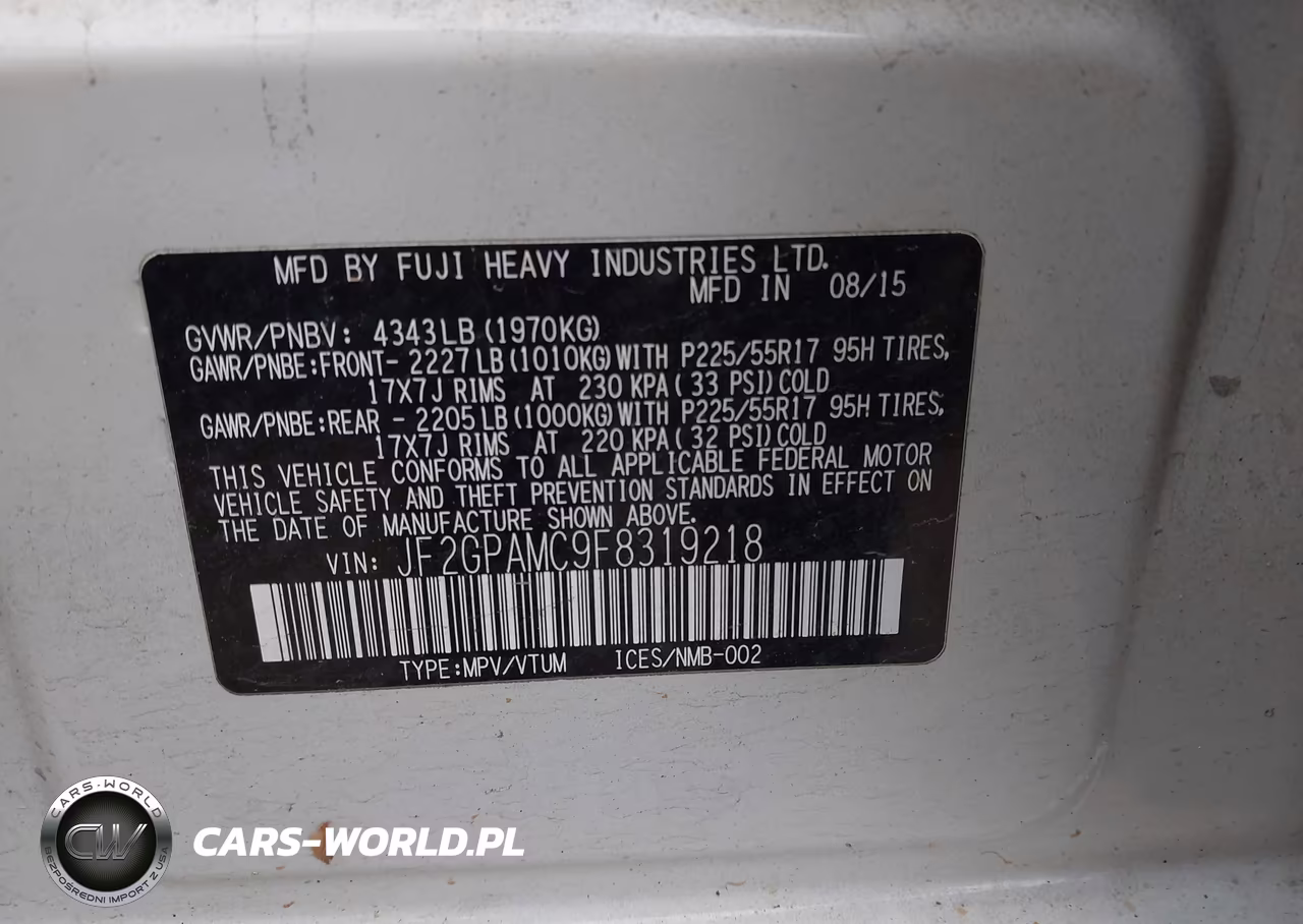 2015 Subaru Xv Crosstrek 2.0I Limited VIN:JF2GPAMC9F8319218 - 9
