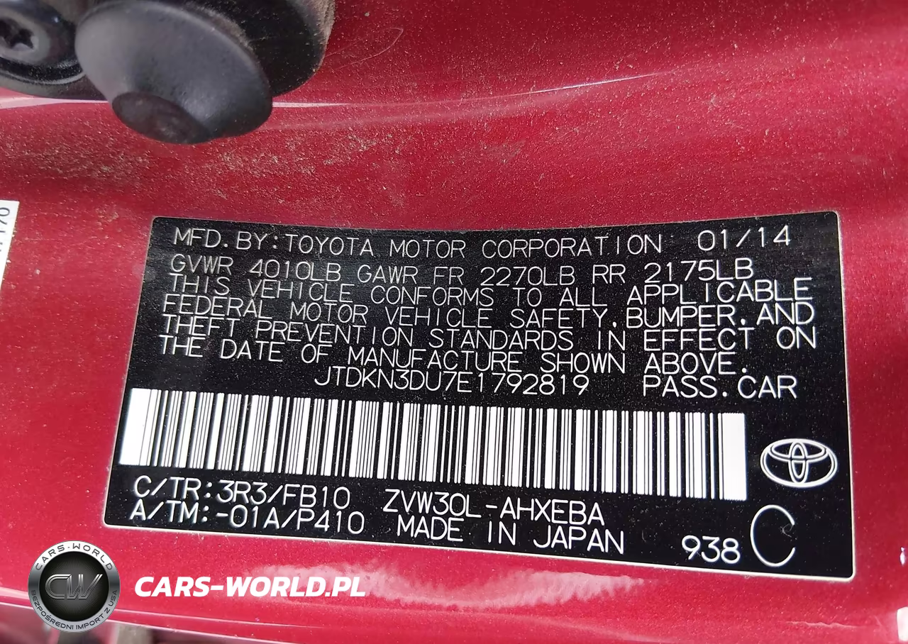 2014 Toyota Prius Three VIN:JTDKN3DU7E1792819 - 9