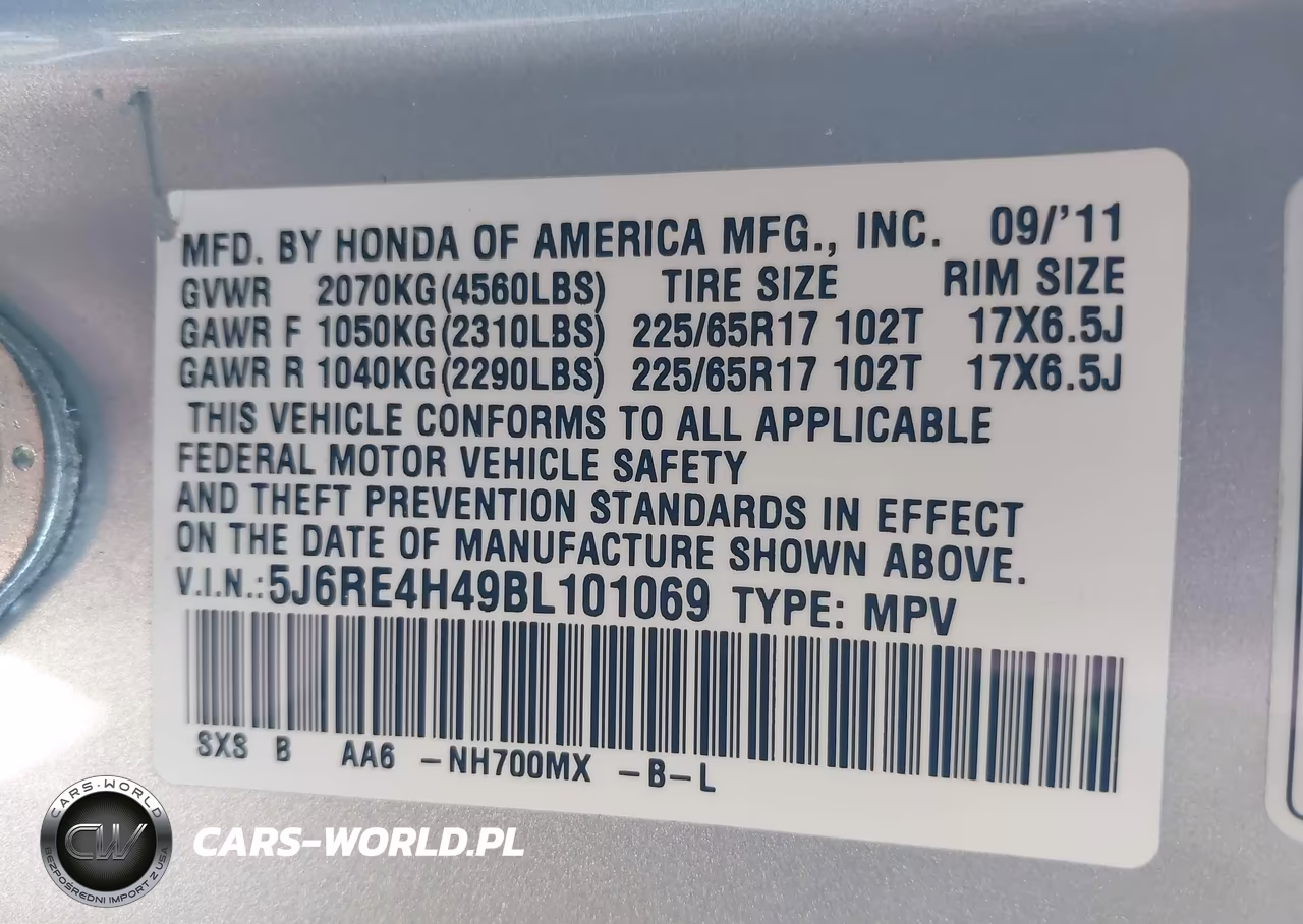 2011 Honda Cr-V Se VIN:5J6RE4H49BL101069 - 9