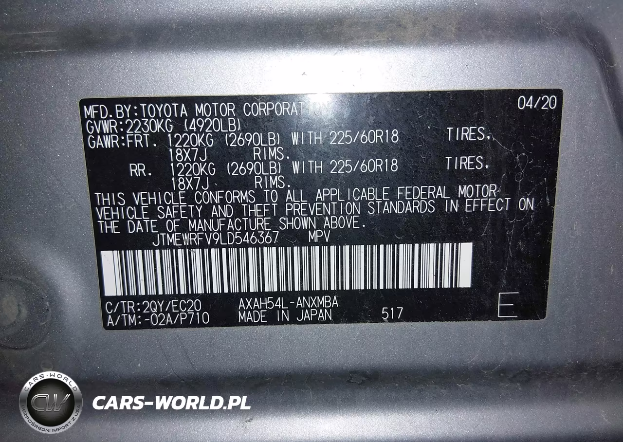 2020 Toyota Rav4 Hybrid Xse VIN:JTMEWRFV9LD546367 - 9