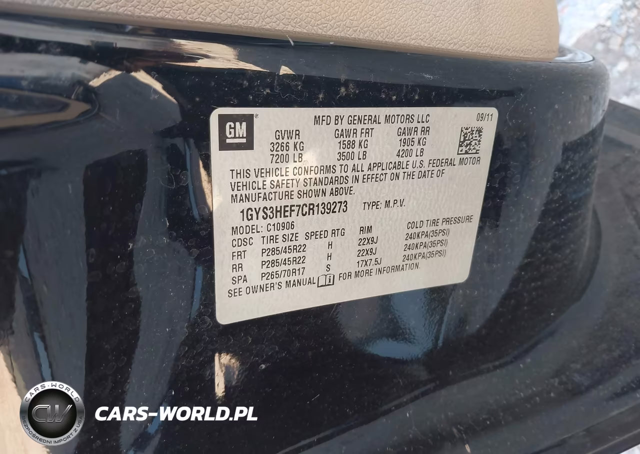 2012 Cadillac Escalade Esv Luxury VIN:1GYS3HEF7CR139273 - 9