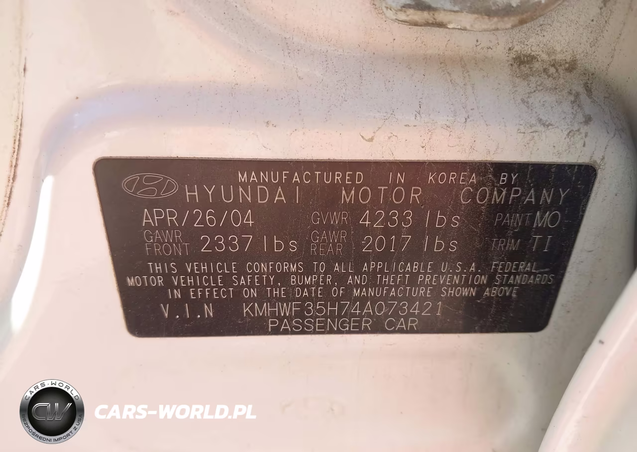 2004 Hyundai Sonata Gls-Lx VIN:KMHWF35H74A073421 - 9