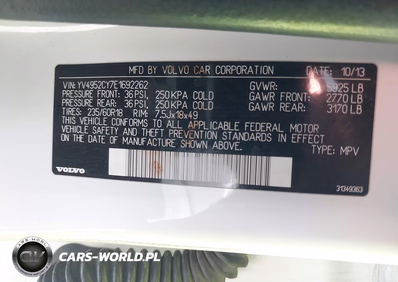 2014 Volvo Xc90 3.2 VIN:YV4952CY7E1692262 - 9