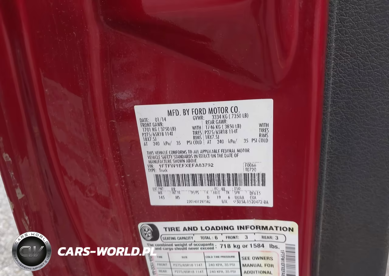 2014 Ford F-150 Xlt VIN:1FTFW1EFXEFA83792 - 9