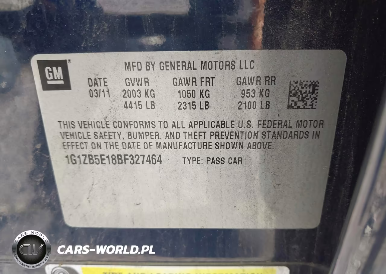 2011 Chevrolet Malibu Ls VIN:1G1ZB5E18BF327464 - 9