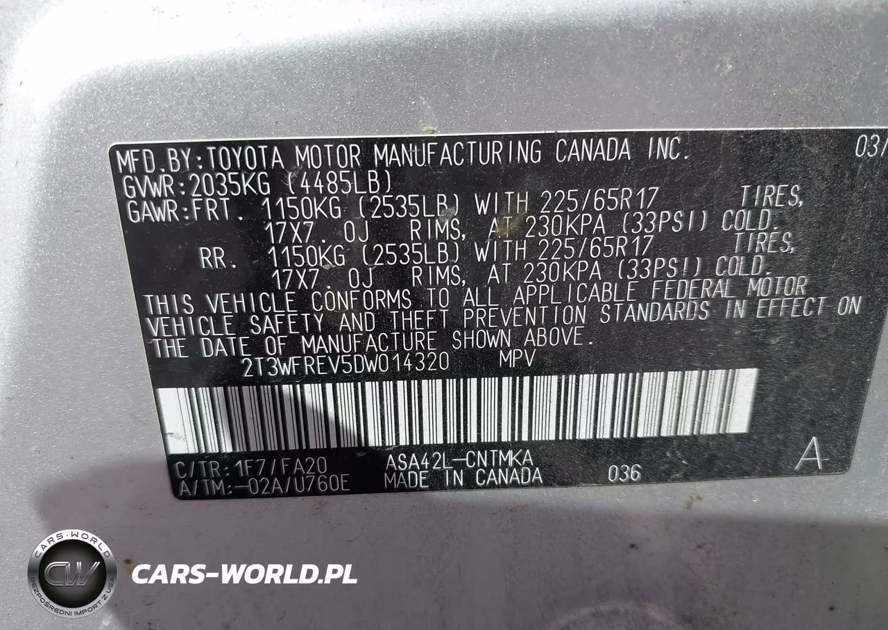 2013 Toyota Rav4 Xle VIN:2T3WFREV5DW014320 - 9