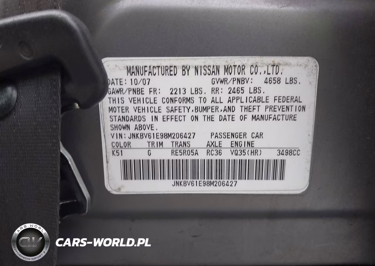 2008 Infiniti G35 Journey VIN:JNKBV61E98M206427 - 9