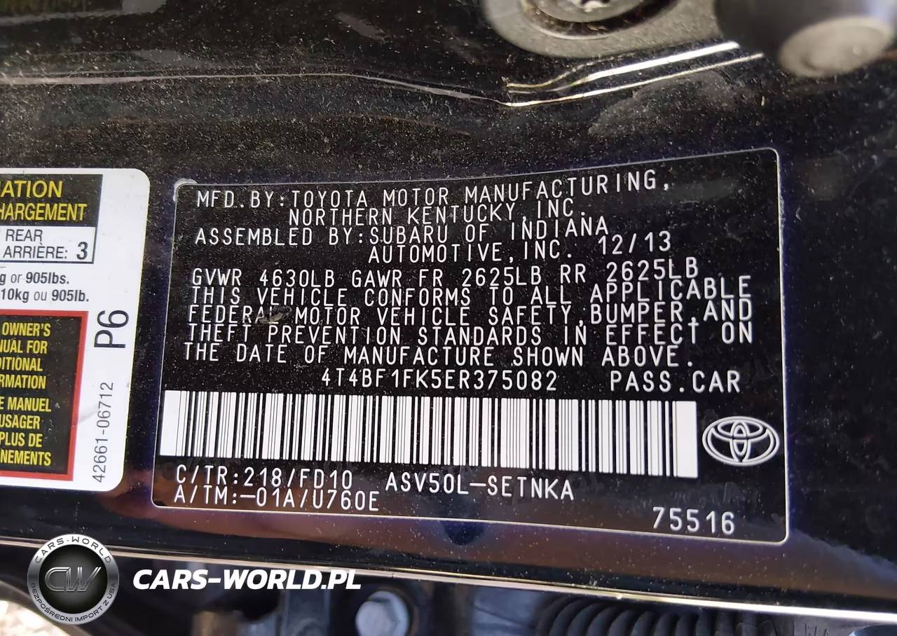 2014 Toyota Camry Le VIN:4T4BF1FK5ER375082 - 9