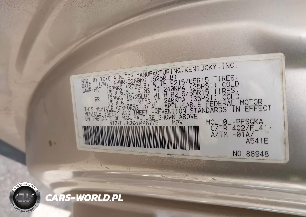 2002 Toyota Sienna Xle VIN:4T3ZF13C62U448775 - 9