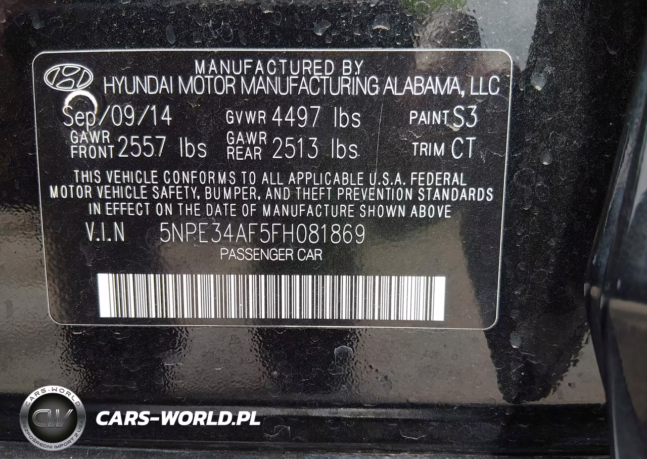 2015 Hyundai Sonata Sport VIN:5NPE34AF5FH081869 - 9