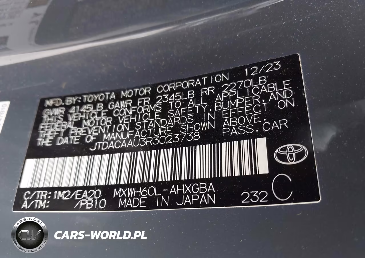 2024 Toyota Prius Xle VIN:JTDACAAU3R3023738 - 9