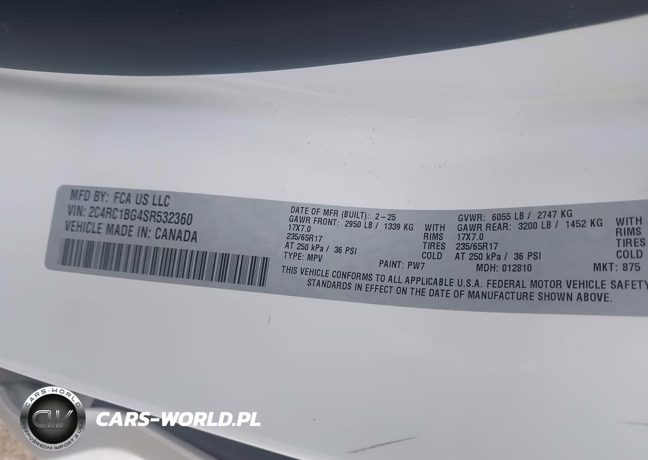 2025 Chrysler Pacifica Select VIN:2C4RC1BG4SR532360 - 9