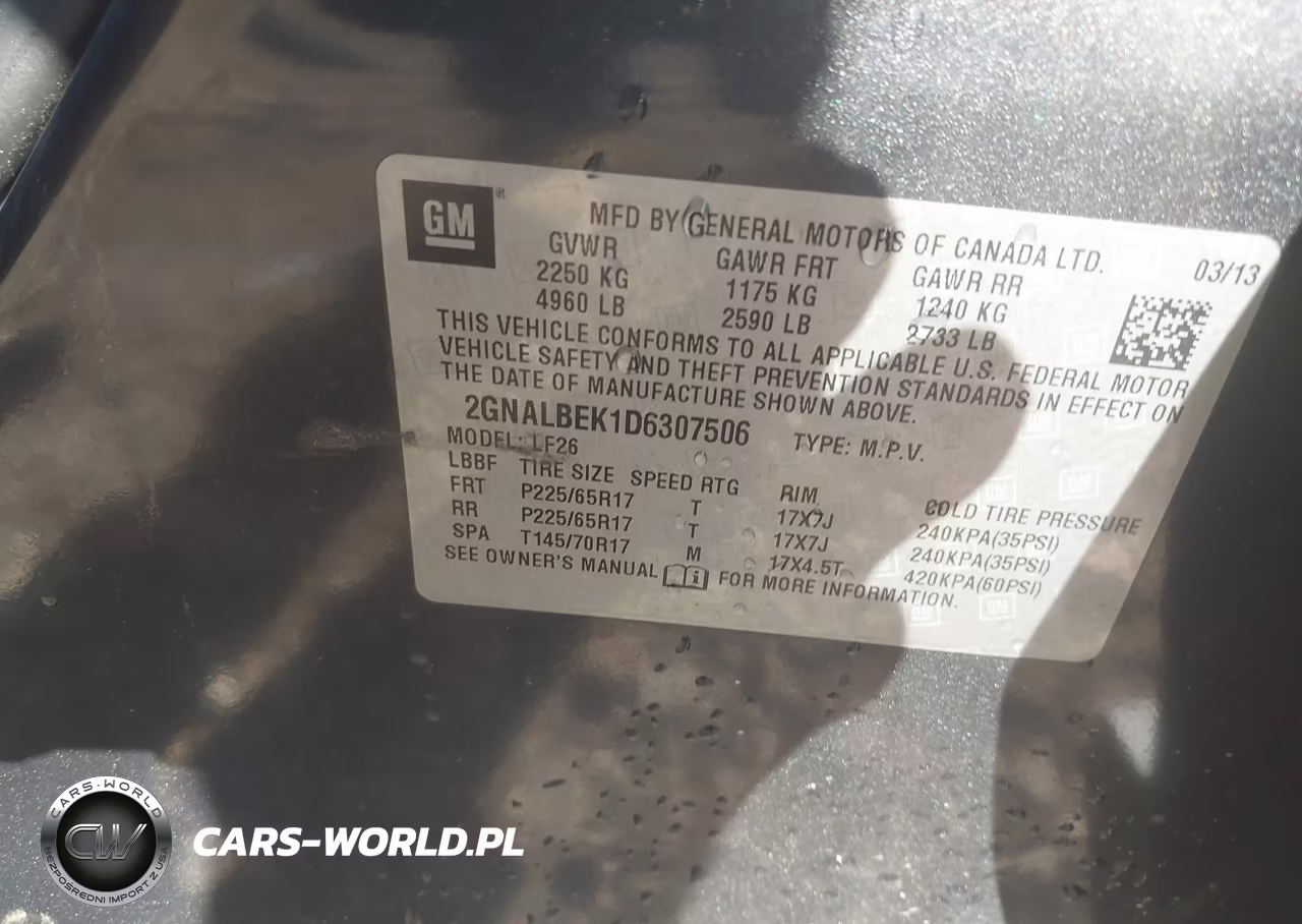 2013 Chevrolet Equinox Ls VIN:2GNALBEK1D6307506 - 9