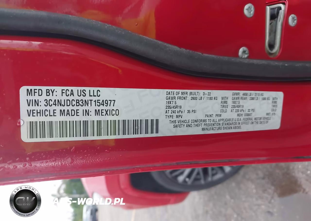 2022 Jeep Compass (Red) Edition 4X4 VIN:3C4NJDCB3NT154977 - 9